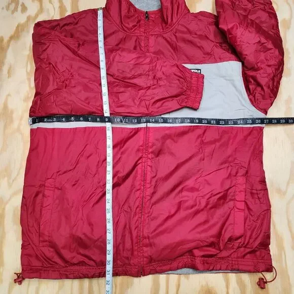Vintage Southpole Jacket Men XL Red Gray Fleece Reversible Puffer Jacket 54x29 - Picture 11 of 11